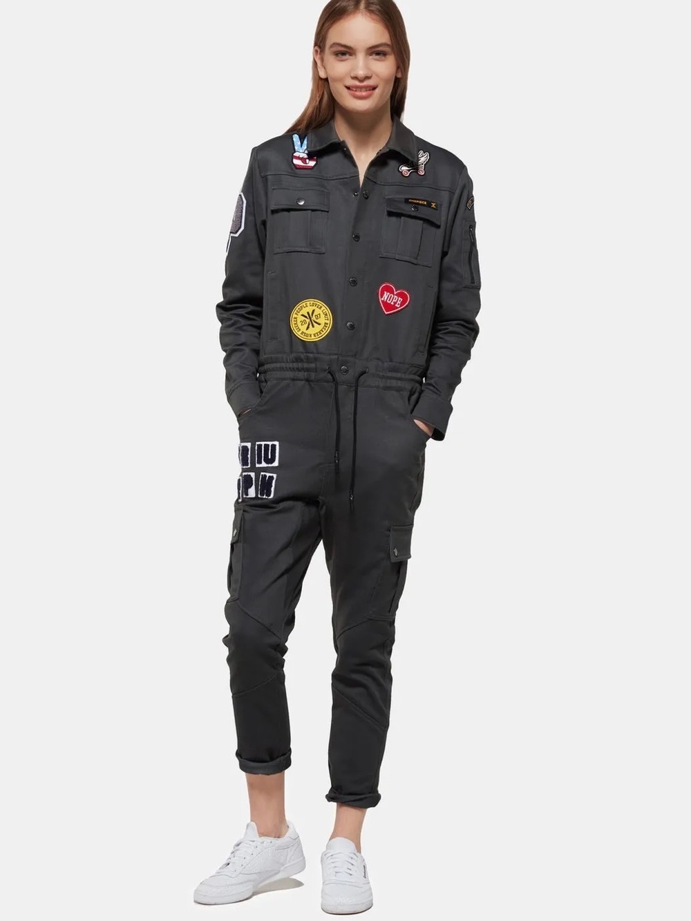 Green Jumpsuit by One Piece With Patches